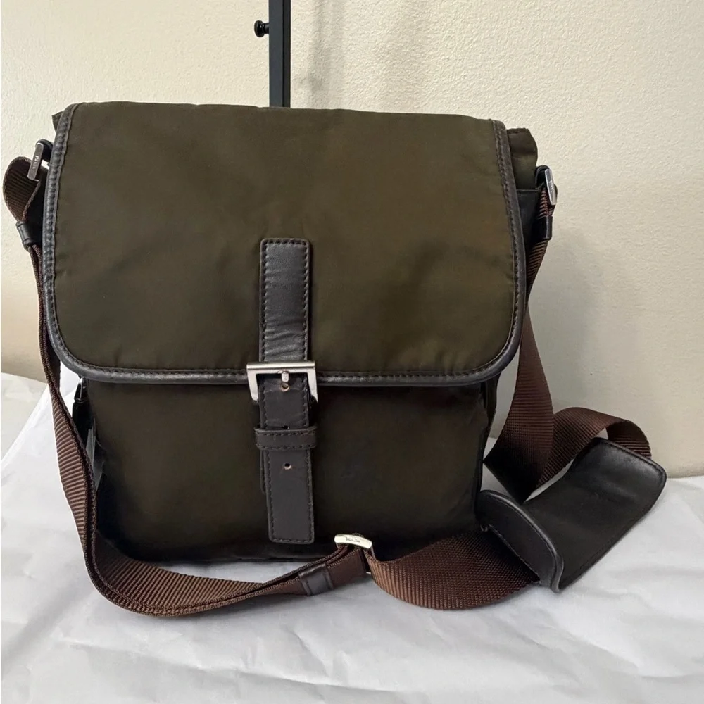 Prada Dark Brown Men's Messenger Bag